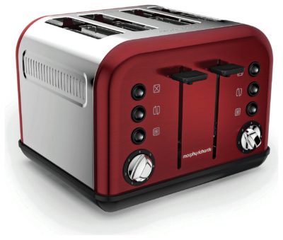 Morphy Richards - Toaster - 242030 Accents - 4 Slice - Red